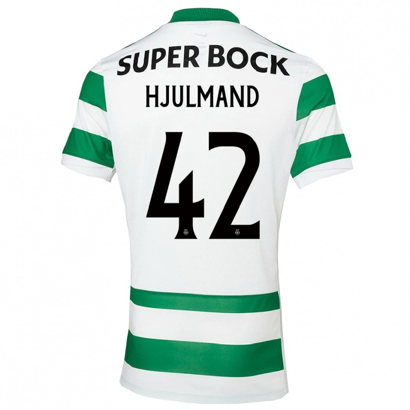 Danxen Kid Morten Hjulmand #42 Green White Home Jersey 2025/26 T-Shirt