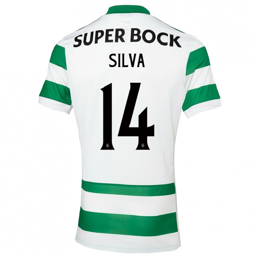 Danxen Kid Guilherme Silva #14 Green White Home Jersey 2025/26 T-Shirt