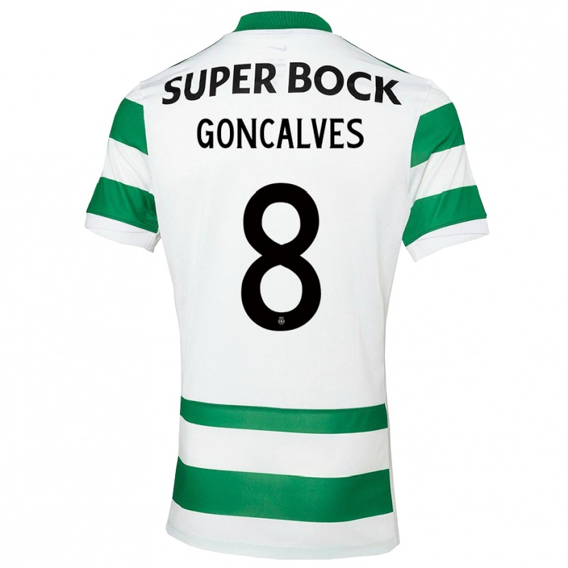 Danxen Kid Pedro Gonçalves #8 Green White Home Jersey 2025/26 T-Shirt