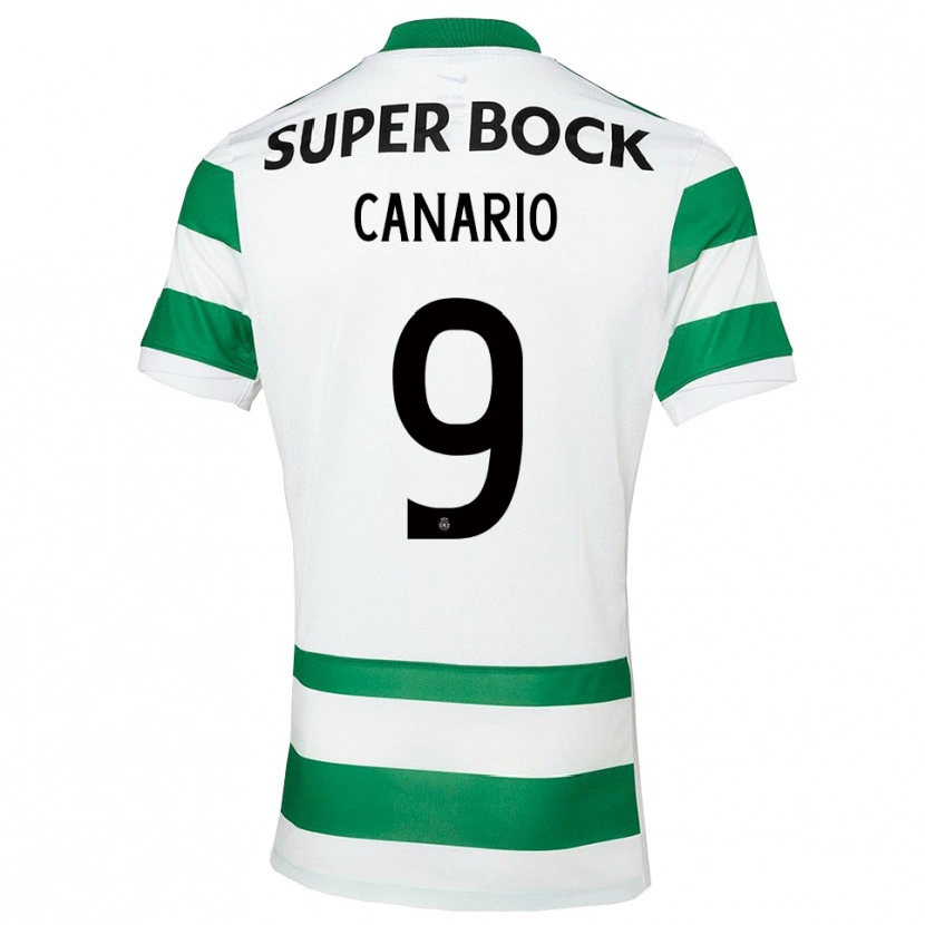 Danxen Kid Francisco Canário #9 Green White Home Jersey 2025/26 T-Shirt