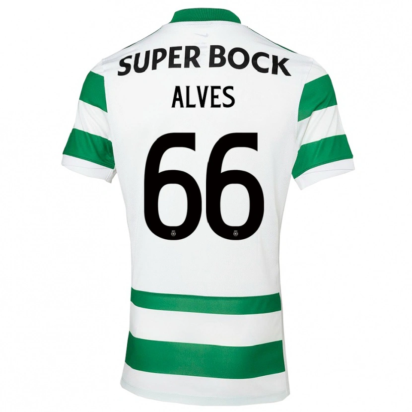 Danxen Kid Miguel Alves #66 Green White Home Jersey 2025/26 T-Shirt