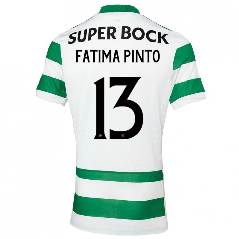 Danxen Kid Fátima Alexandra Figueira Pinto #13 Green White Home Jersey 2025/26 T-Shirt