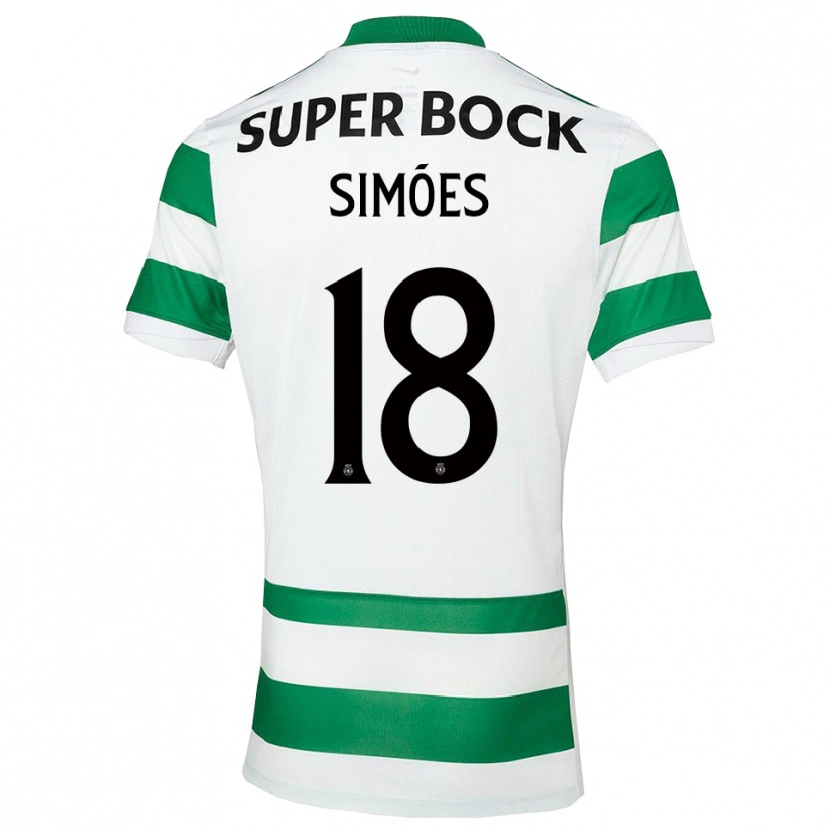 Danxen Kid Francisco Simões #18 Green White Home Jersey 2025/26 T-Shirt