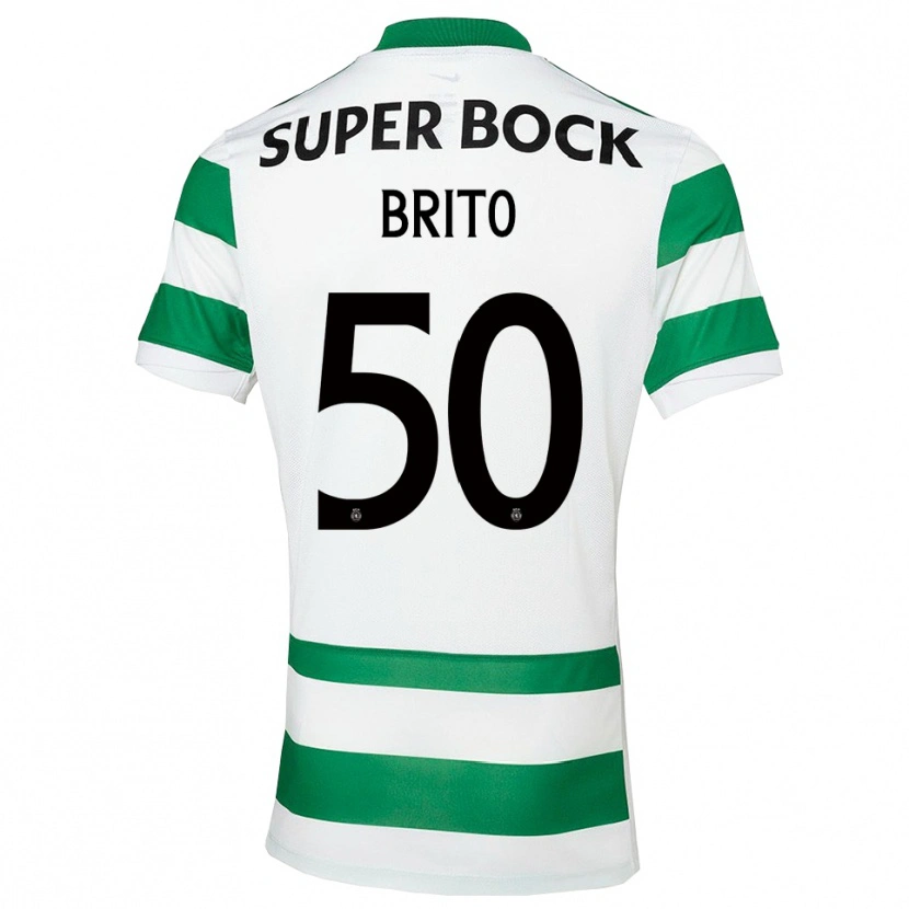 Danxen Kid Alexandre Brito #50 Green White Home Jersey 2025/26 T-Shirt