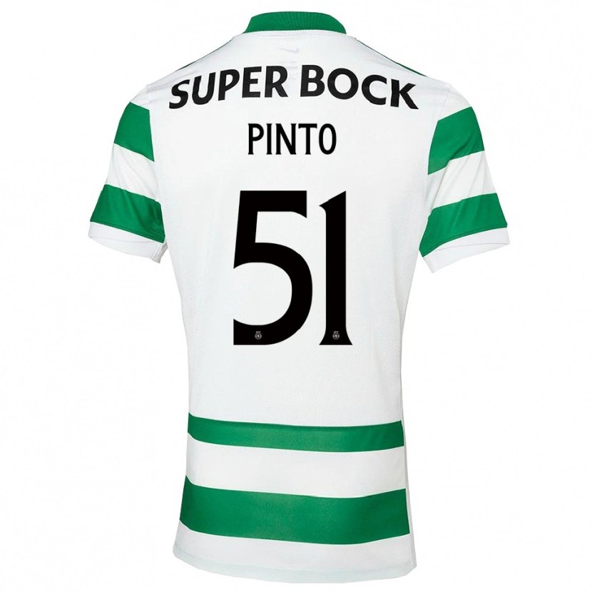 Danxen Kid Diogo Pinto #51 Green White Home Jersey 2025/26 T-Shirt