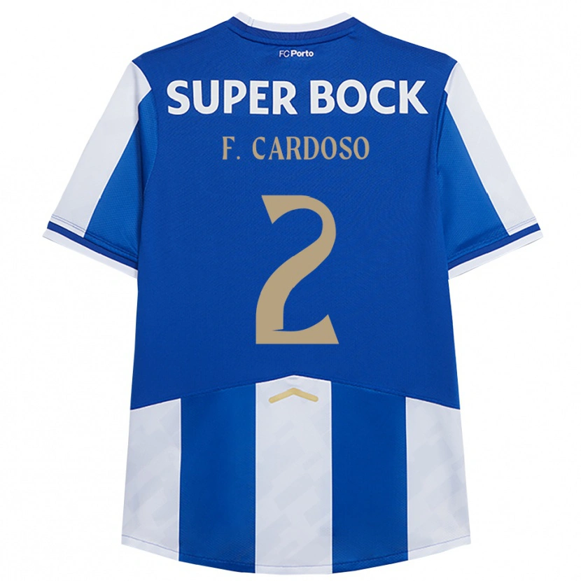 Danxen Kid Fábio Cardoso #2 Blue White Home Jersey 2025/26 T-Shirt