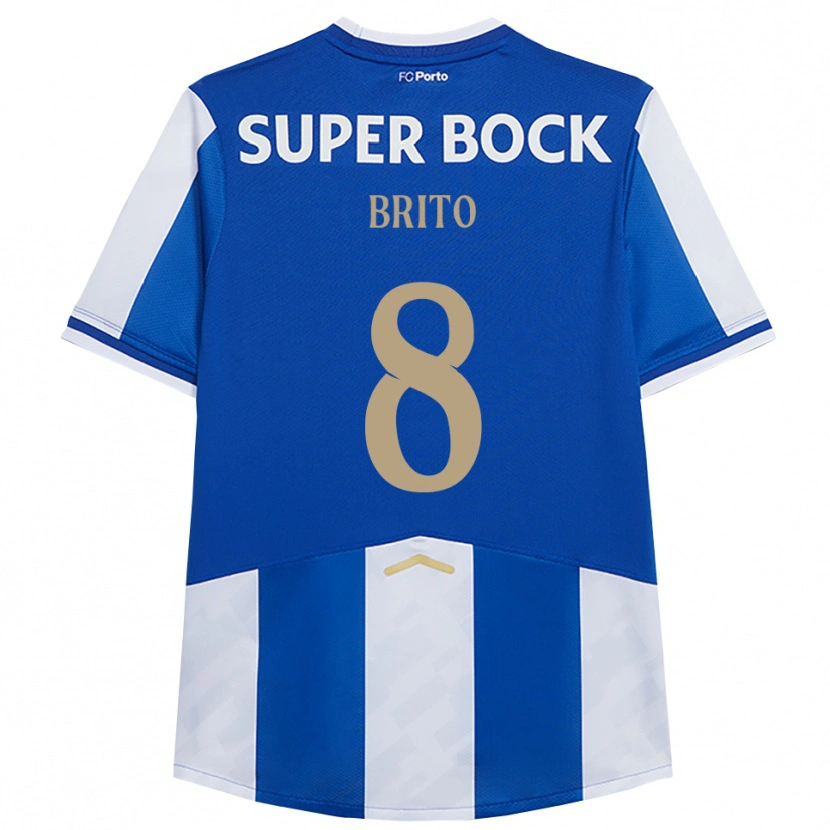 Danxen Kid João Brito #8 Blue White Home Jersey 2025/26 T-Shirt