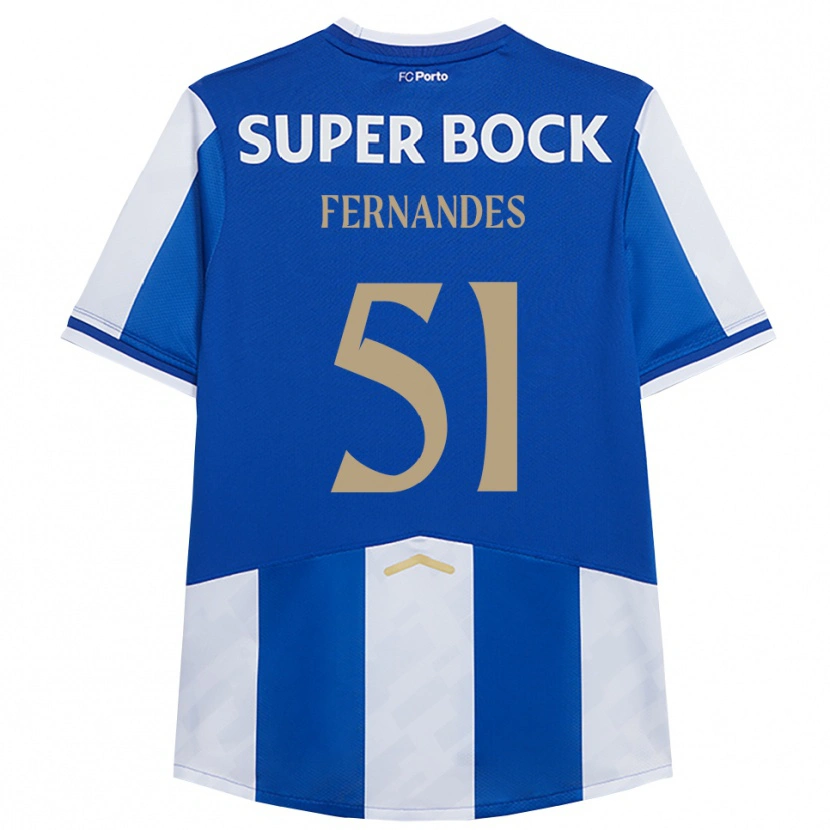 Danxen Kid Diogo Fernandes #51 Blue White Home Jersey 2025/26 T-Shirt