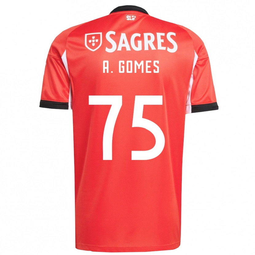 Danxen Kid André Gomes #75 Red White Home Jersey 2025/26 T-Shirt