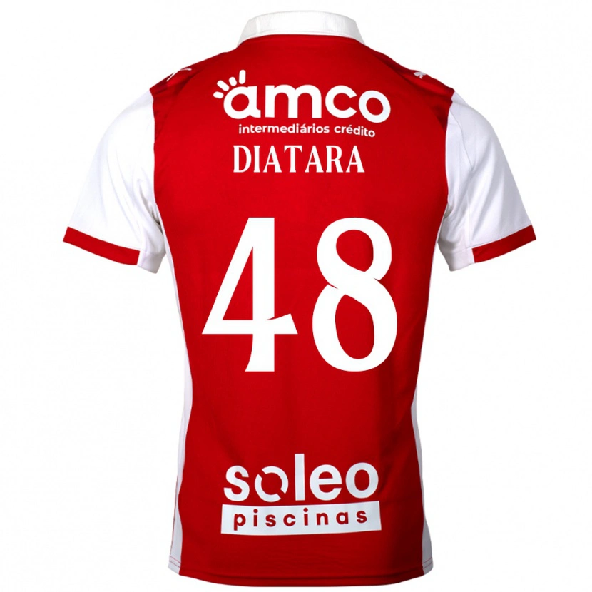 Danxen Kid Samba Diatara #48 Red White Home Jersey 2025/26 T-Shirt