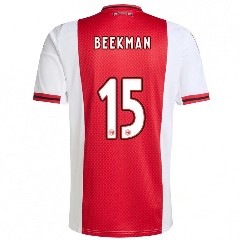 Danxen Kid Luuk Beekman #15 Red White Home Jersey 2025/26 T-Shirt