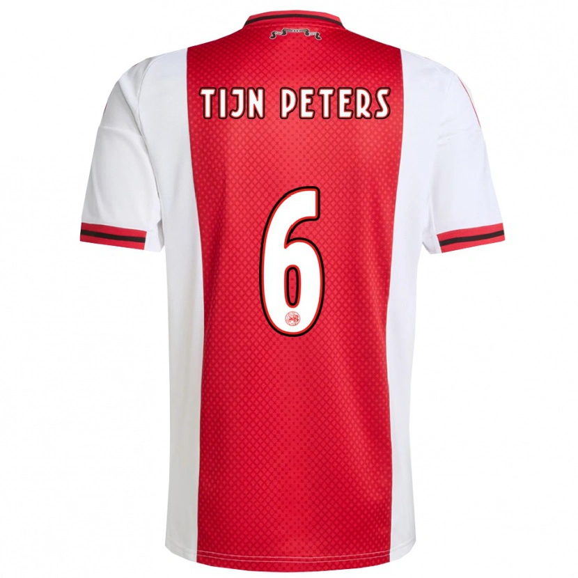 Danxen Kid Tijn Peters #6 Red White Home Jersey 2025/26 T-Shirt