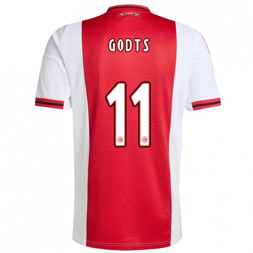 Danxen Kid Mika Godts #11 Red White Home Jersey 2025/26 T-Shirt