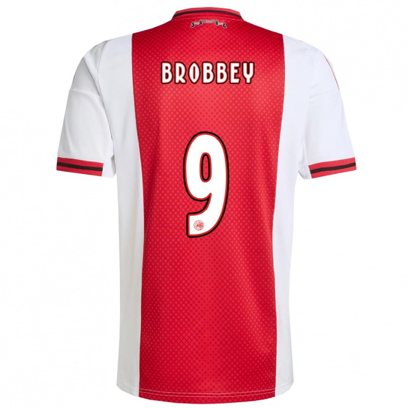 Danxen Kid Brian Brobbey #9 Red White Home Jersey 2025/26 T-Shirt