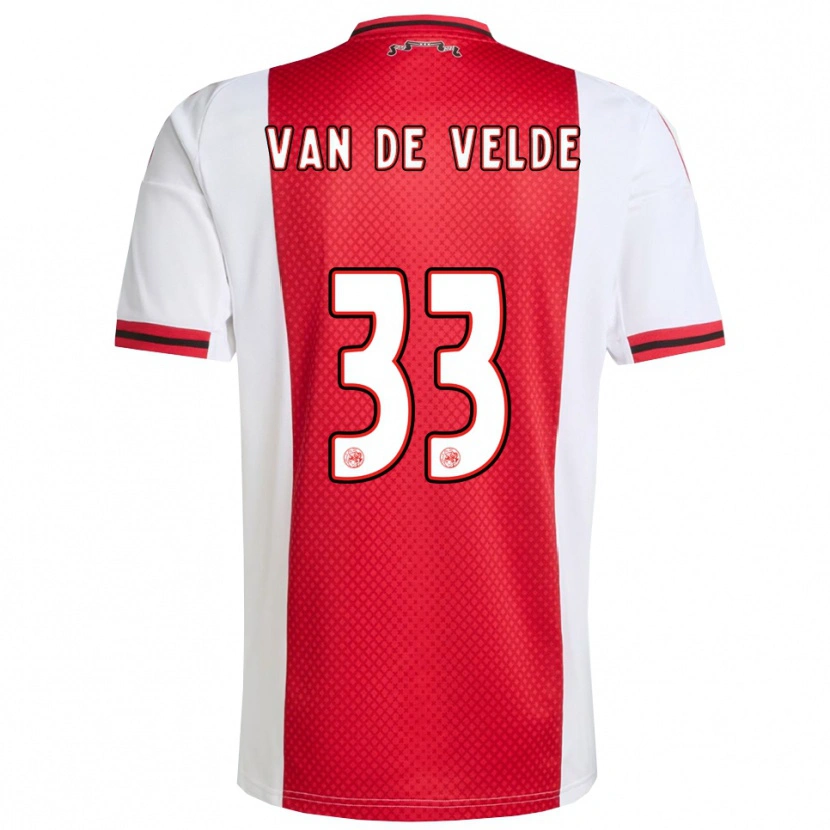 Danxen Kid Jonna Van De Velde #33 Red White Home Jersey 2025/26 T-Shirt