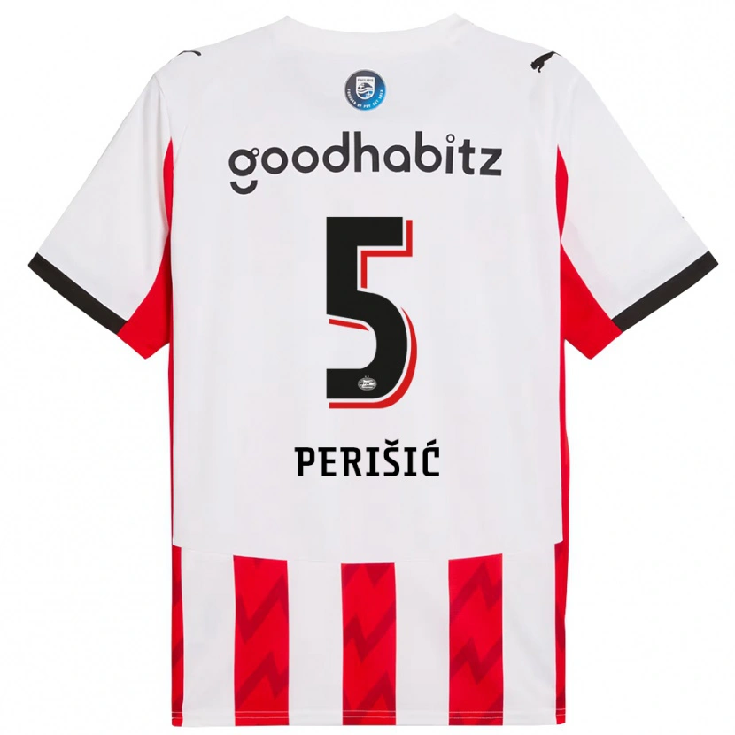 Danxen Kid Ivan Perišić #5 Red White Home Jersey 2025/26 T-Shirt