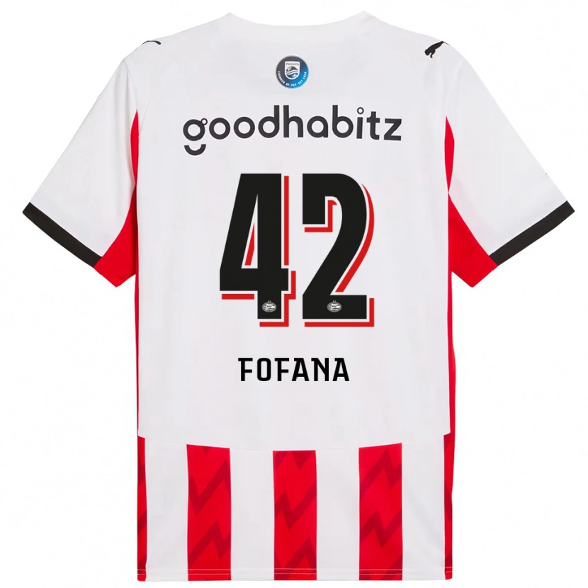 Danxen Kid Fode Fofana #42 Red White Home Jersey 2025/26 T-Shirt
