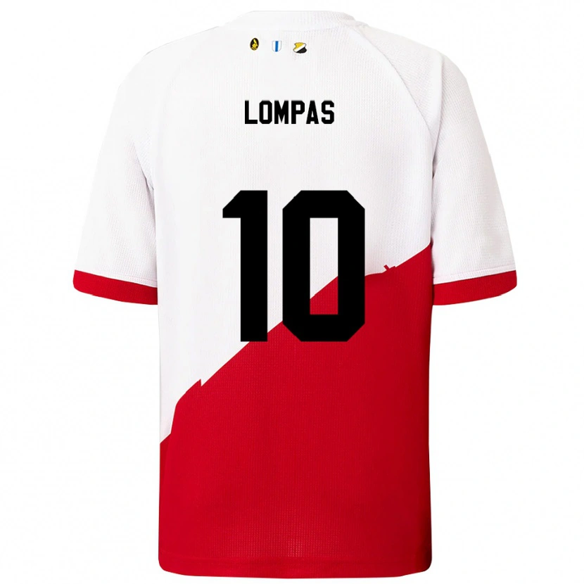 Danxen Kid Maximos Lompas #10 White Red Home Jersey 2025/26 T-Shirt