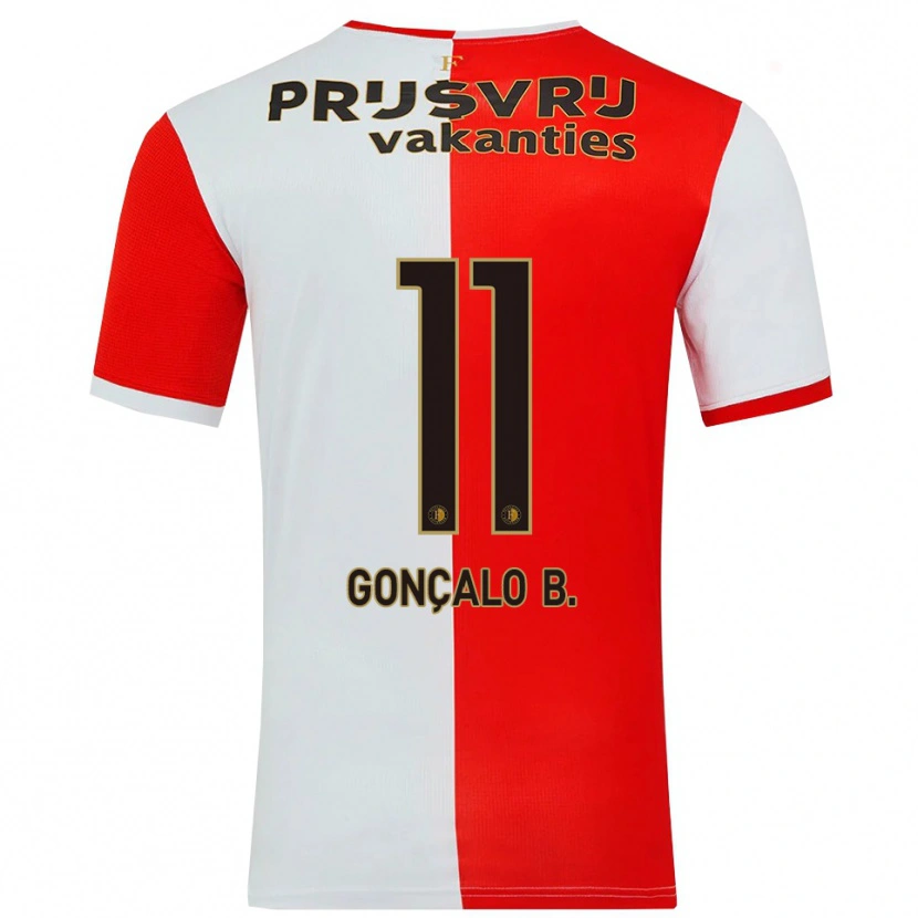 Danxen Kid Gonçalo Borges #11 Red White Home Jersey 2025/26 T-Shirt