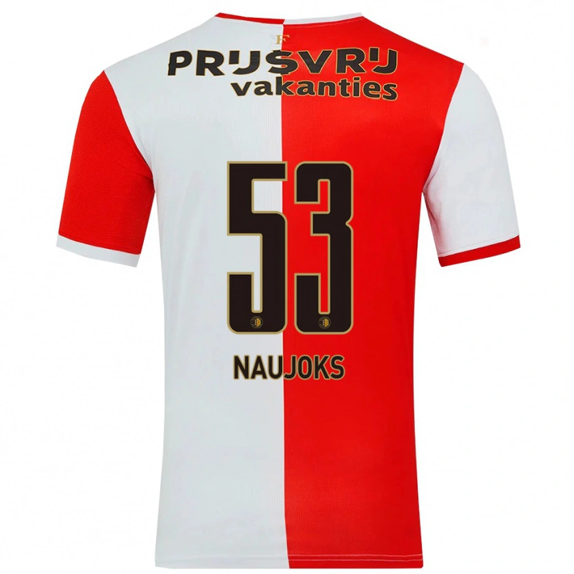 Danxen Kid Noah Naujoks #53 Red White Home Jersey 2025/26 T-Shirt