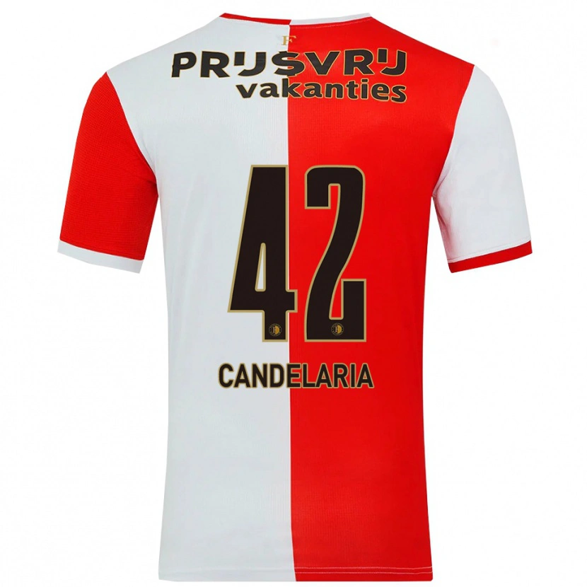 Danxen Kid Jayden Candelaria #42 Red White Home Jersey 2025/26 T-Shirt