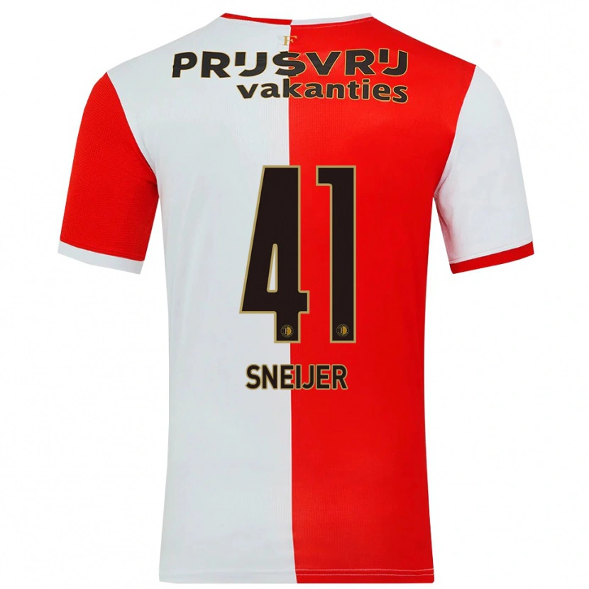 Danxen Kid Zino Sneijer #41 Red White Home Jersey 2025/26 T-Shirt
