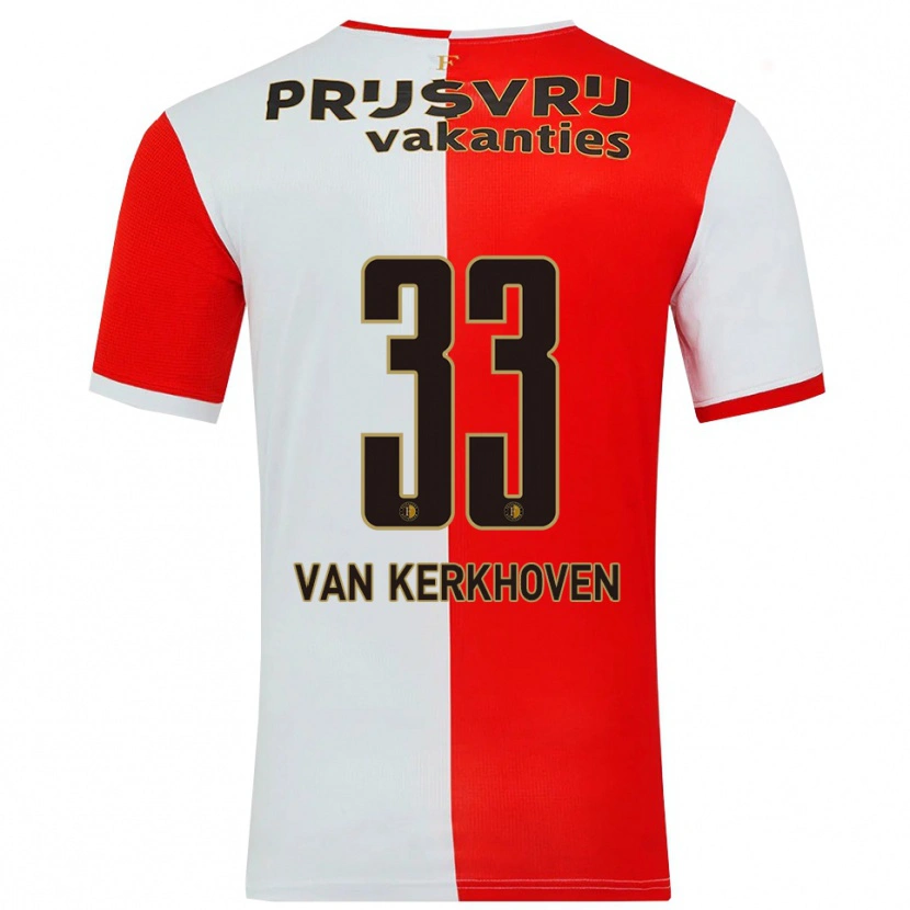 Danxen Kid Ella Van Kerkhoven #33 Red White Home Jersey 2025/26 T-Shirt