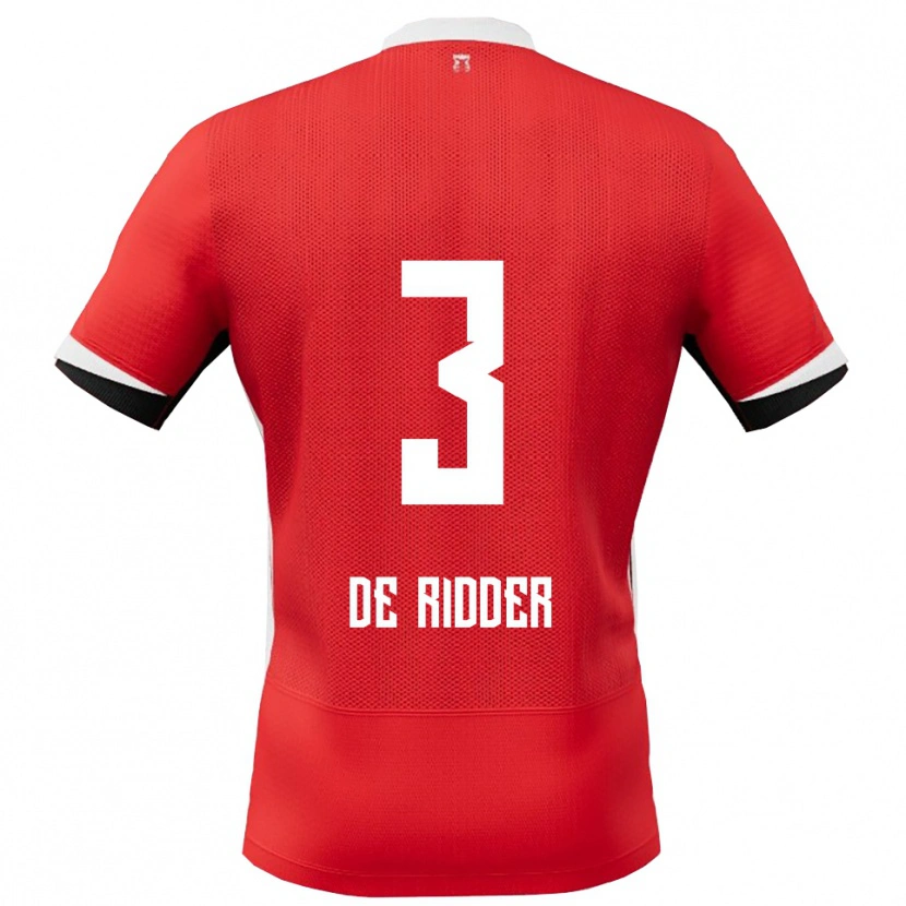 Danxen Kid Djoeke De Ridder #3 Red White Home Jersey 2025/26 T-Shirt