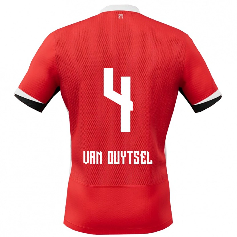 Danxen Kid Kevin Van Ouytsel #4 Red White Home Jersey 2025/26 T-Shirt