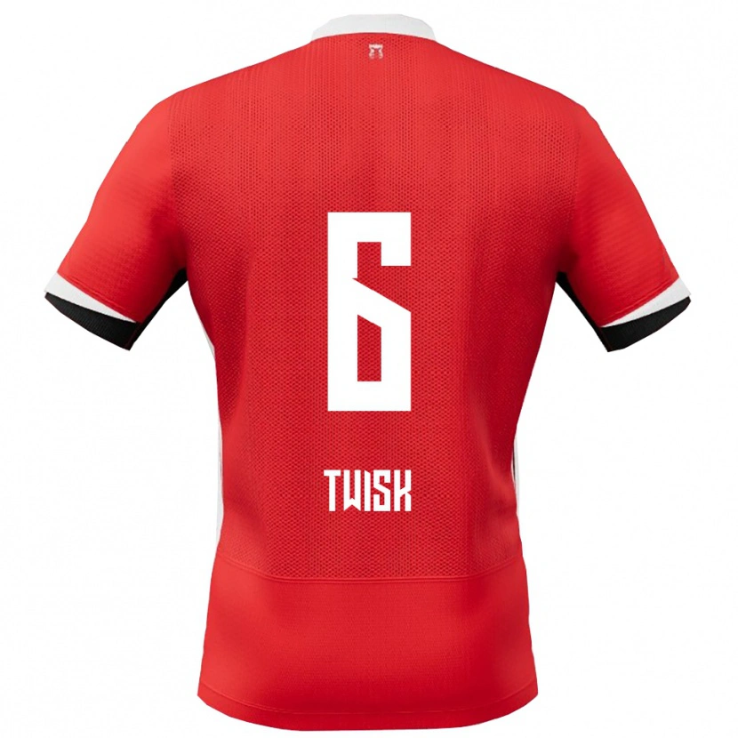 Danxen Kid Nick Twisk #6 Red White Home Jersey 2025/26 T-Shirt