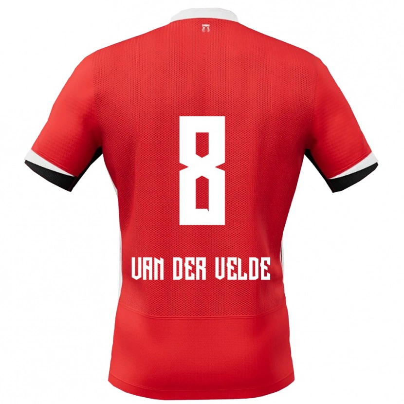 Danxen Kid Yordi Van Der Velde #8 Red White Home Jersey 2025/26 T-Shirt