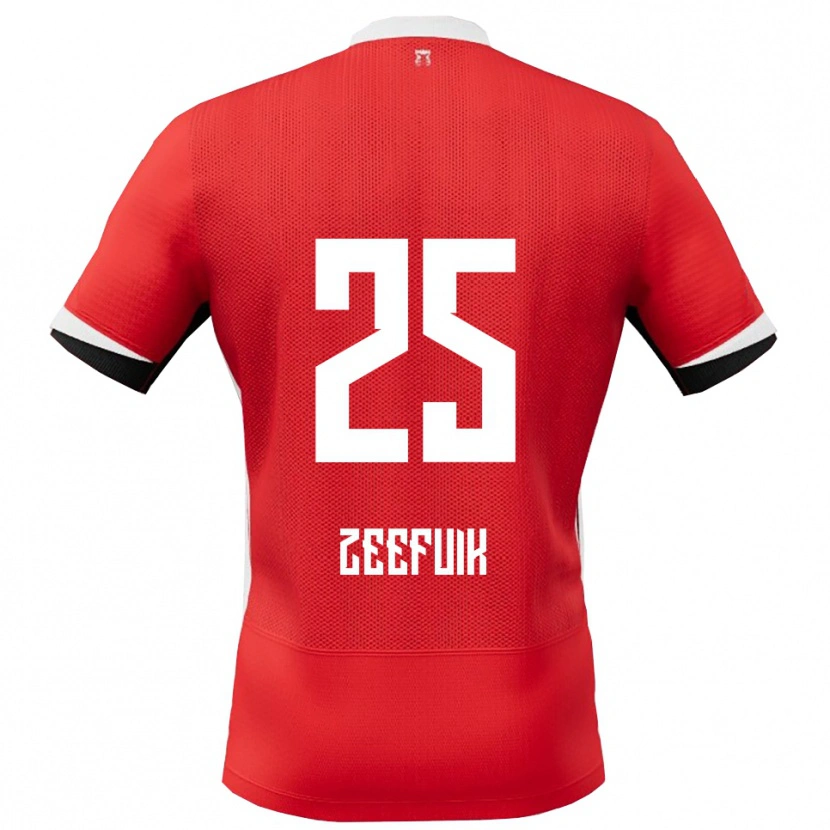 Danxen Kid Lequincio Zeefuik #25 Red White Home Jersey 2025/26 T-Shirt