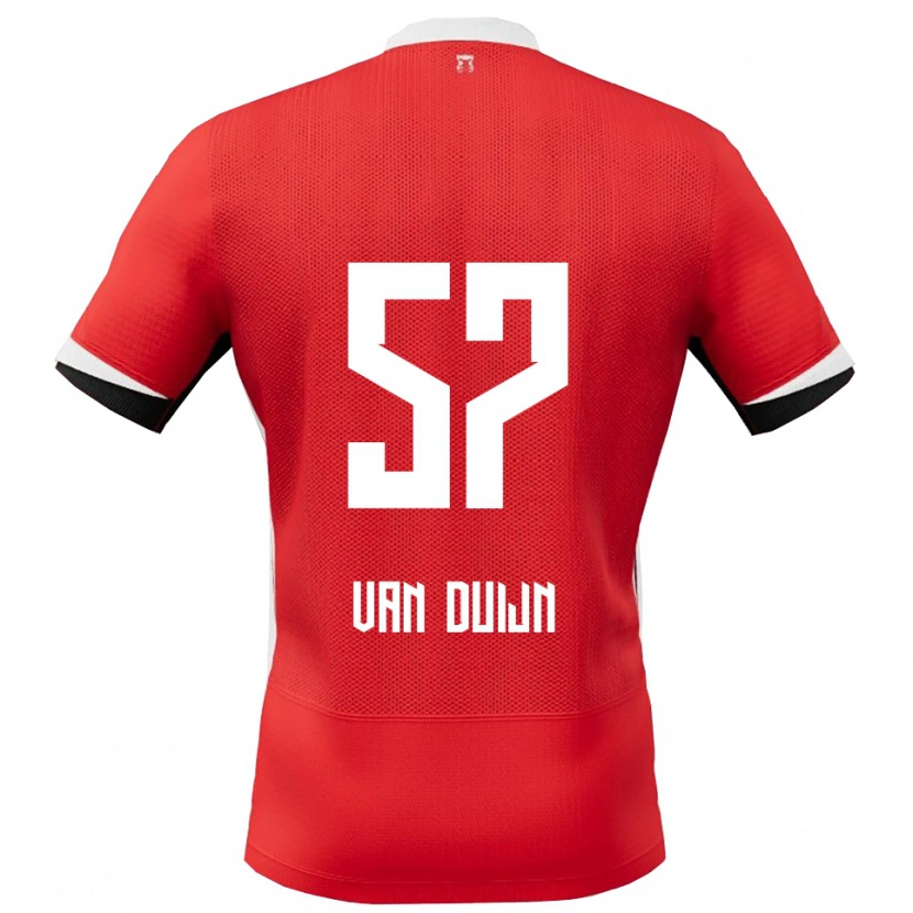 Danxen Kid Sem Van Duijn #57 Red White Home Jersey 2025/26 T-Shirt