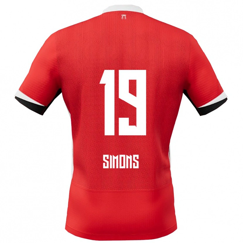 Danxen Kid Saviola Simons #19 Red White Home Jersey 2025/26 T-Shirt