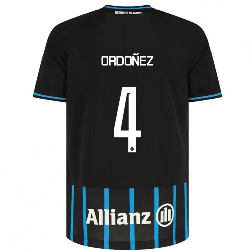 Danxen Kid Joel Ordóñez #4 Black Blue Home Jersey 2025/26 T-Shirt