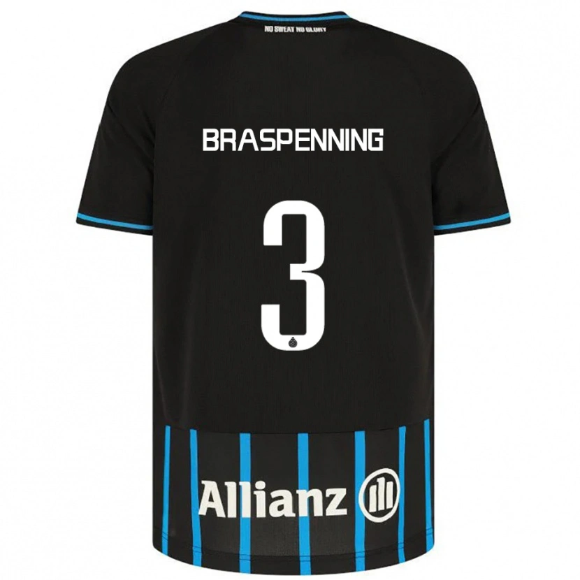 Danxen Kid Daan Braspenning #3 Black Blue Home Jersey 2025/26 T-Shirt