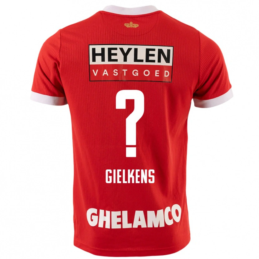 Danxen Kid Mathijs Gielkens #0 Red White Home Jersey 2025/26 T-Shirt