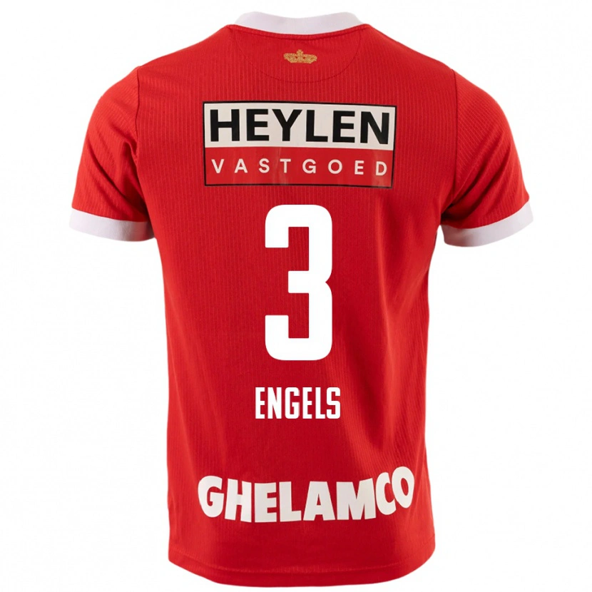 Danxen Kid Björn Engels #3 Red White Home Jersey 2025/26 T-Shirt