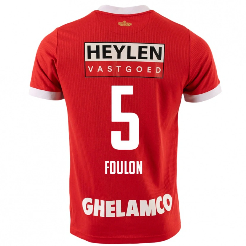 Danxen Kid Daam Foulon #5 Red White Home Jersey 2025/26 T-Shirt