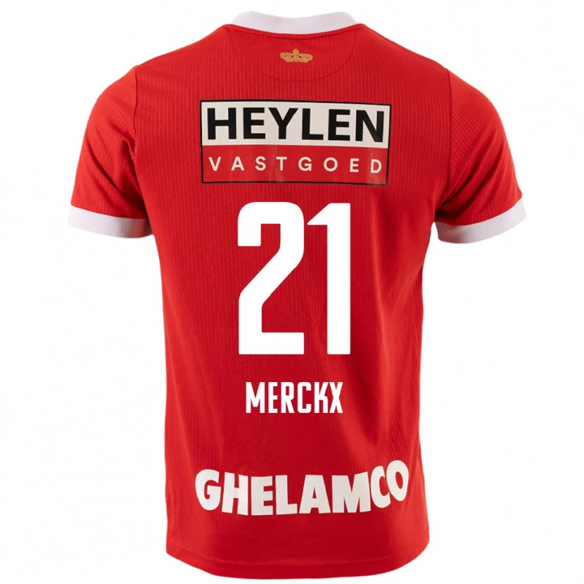 Danxen Kid Matti Merckx #21 Red White Home Jersey 2025/26 T-Shirt