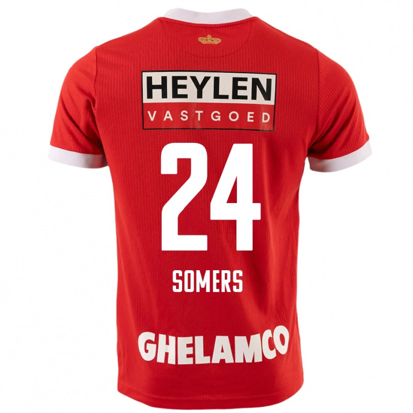 Danxen Kid Thibo Somers #24 Red White Home Jersey 2025/26 T-Shirt