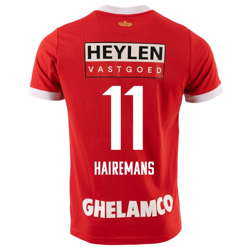 Danxen Kid Geoffry Hairemans #11 Red White Home Jersey 2025/26 T-Shirt
