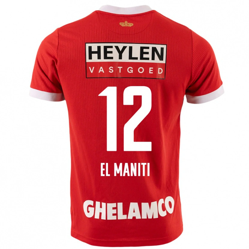 Danxen Kid Naoufal El Maniti #12 Red White Home Jersey 2025/26 T-Shirt