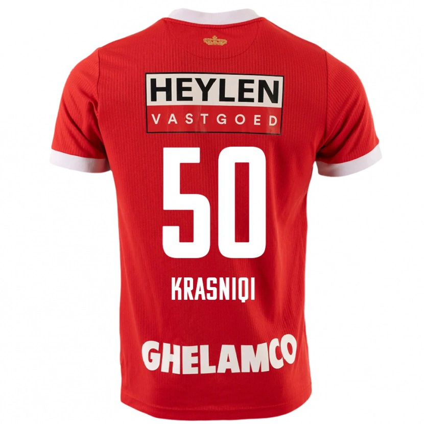 Danxen Kid Laurit Krasniqi #50 Red White Home Jersey 2025/26 T-Shirt