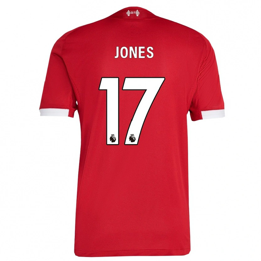Danxen Kid Curtis Jones #17 Red White Home Jersey 2025/26 T-Shirt