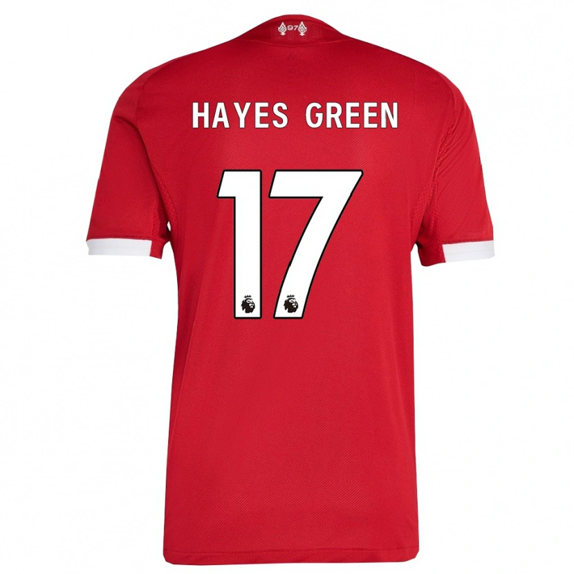 Danxen Kid Charlie Hayes-Green #17 Red White Home Jersey 2025/26 T-Shirt