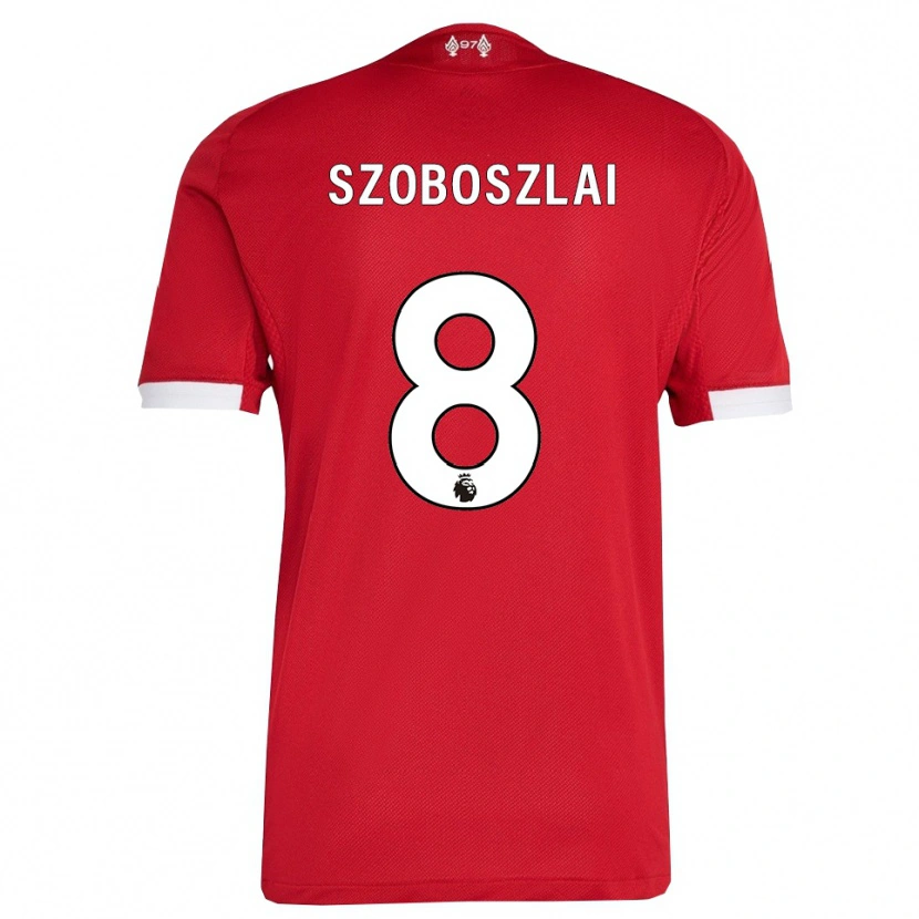 Danxen Kid Dominik Szoboszlai #8 Red White Home Jersey 2025/26 T-Shirt