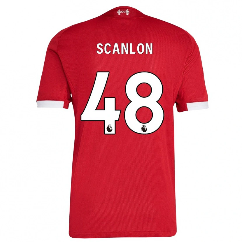 Danxen Kid Calum Scanlon #48 Red White Home Jersey 2025/26 T-Shirt
