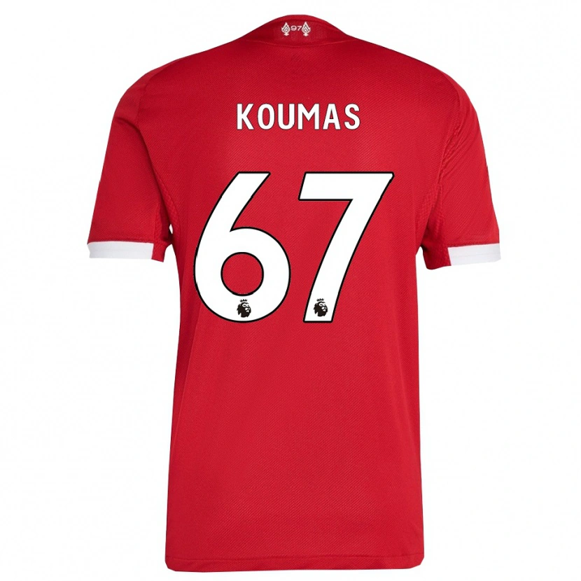 Danxen Kid Lewis Koumas #67 Red White Home Jersey 2025/26 T-Shirt