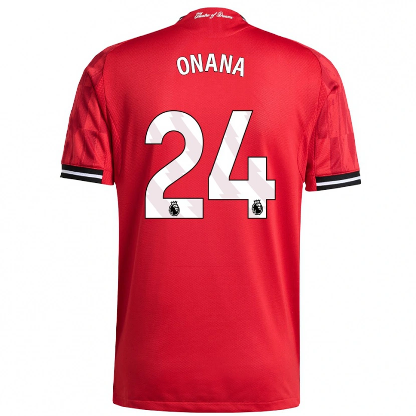 Danxen Kid André Onana #24 Red Black White Home Jersey 2025/26 T-Shirt
